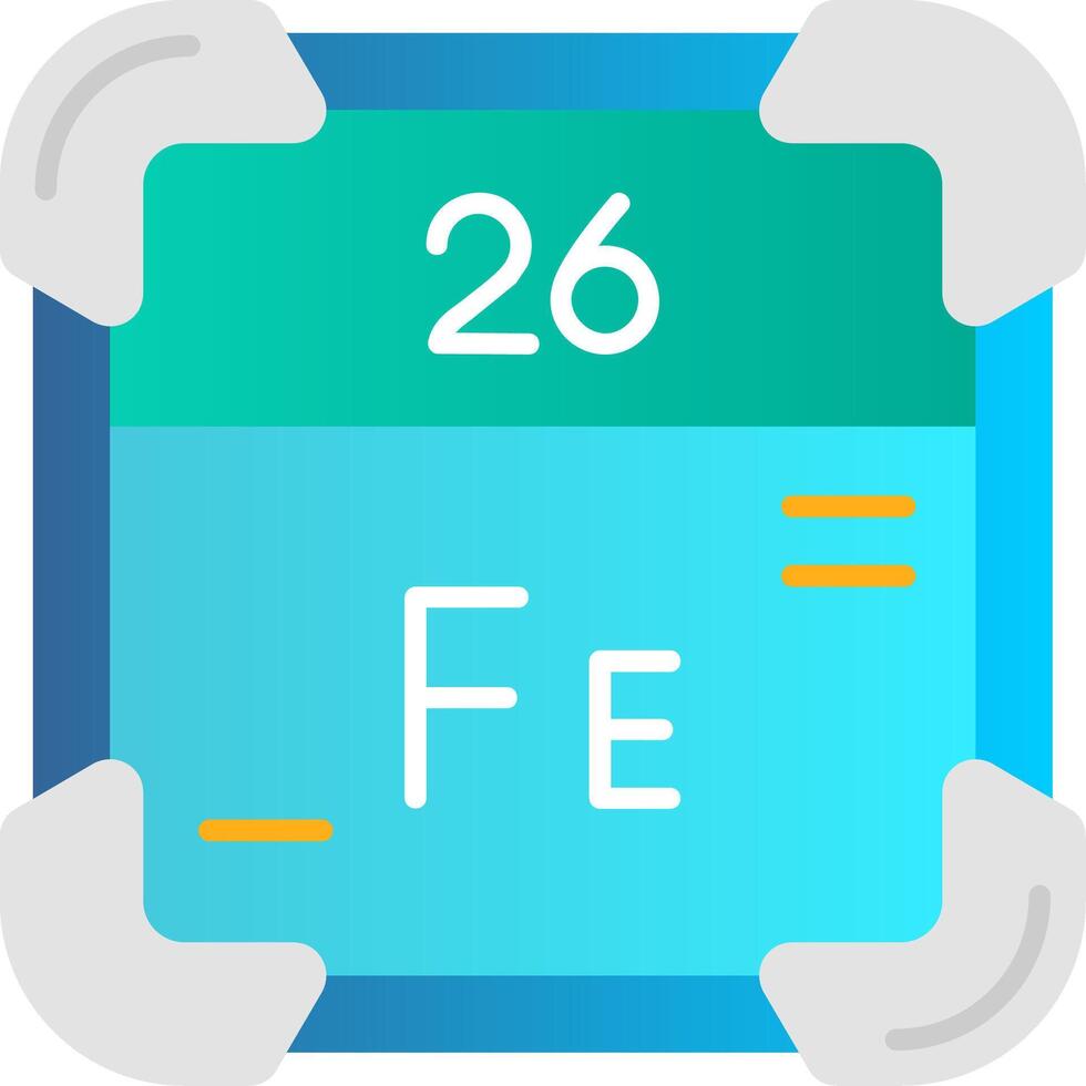 Iron Flat Gradient Icon vector