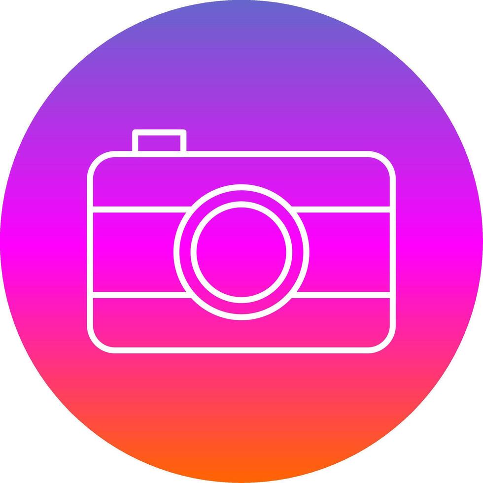 Old Came Line Gradient Circle Icon vector
