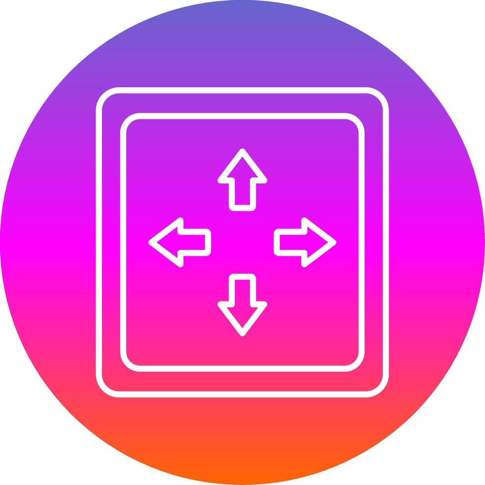 Fullscreen Line Gradient Circle Icon vector