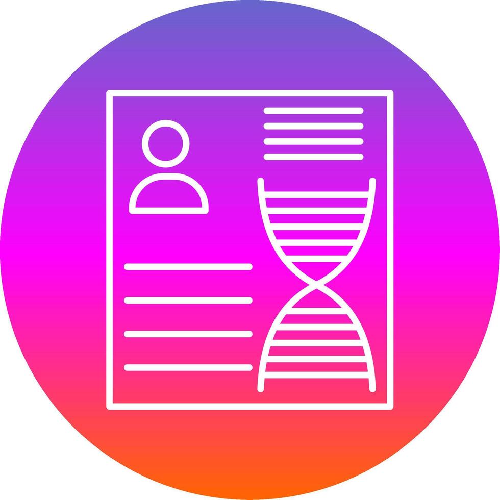 DNA Line Gradient Circle Icon vector