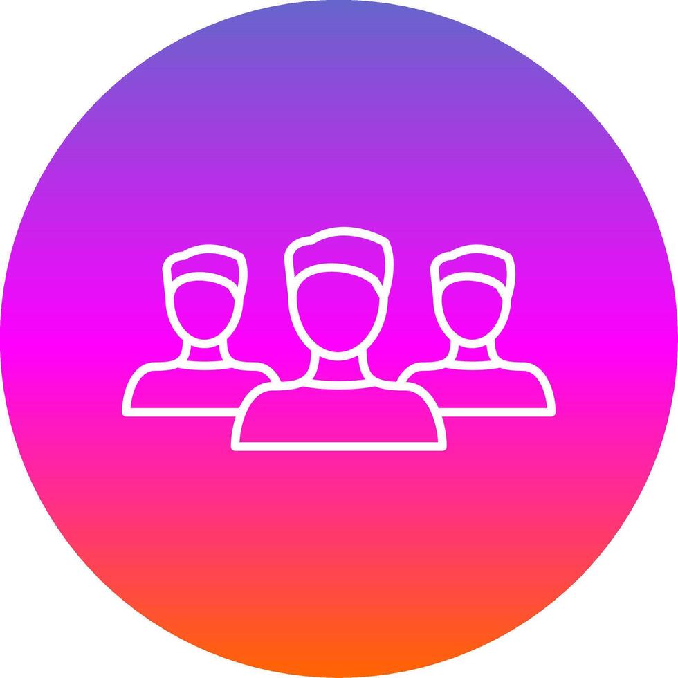 Forum Line Gradient Circle Icon vector