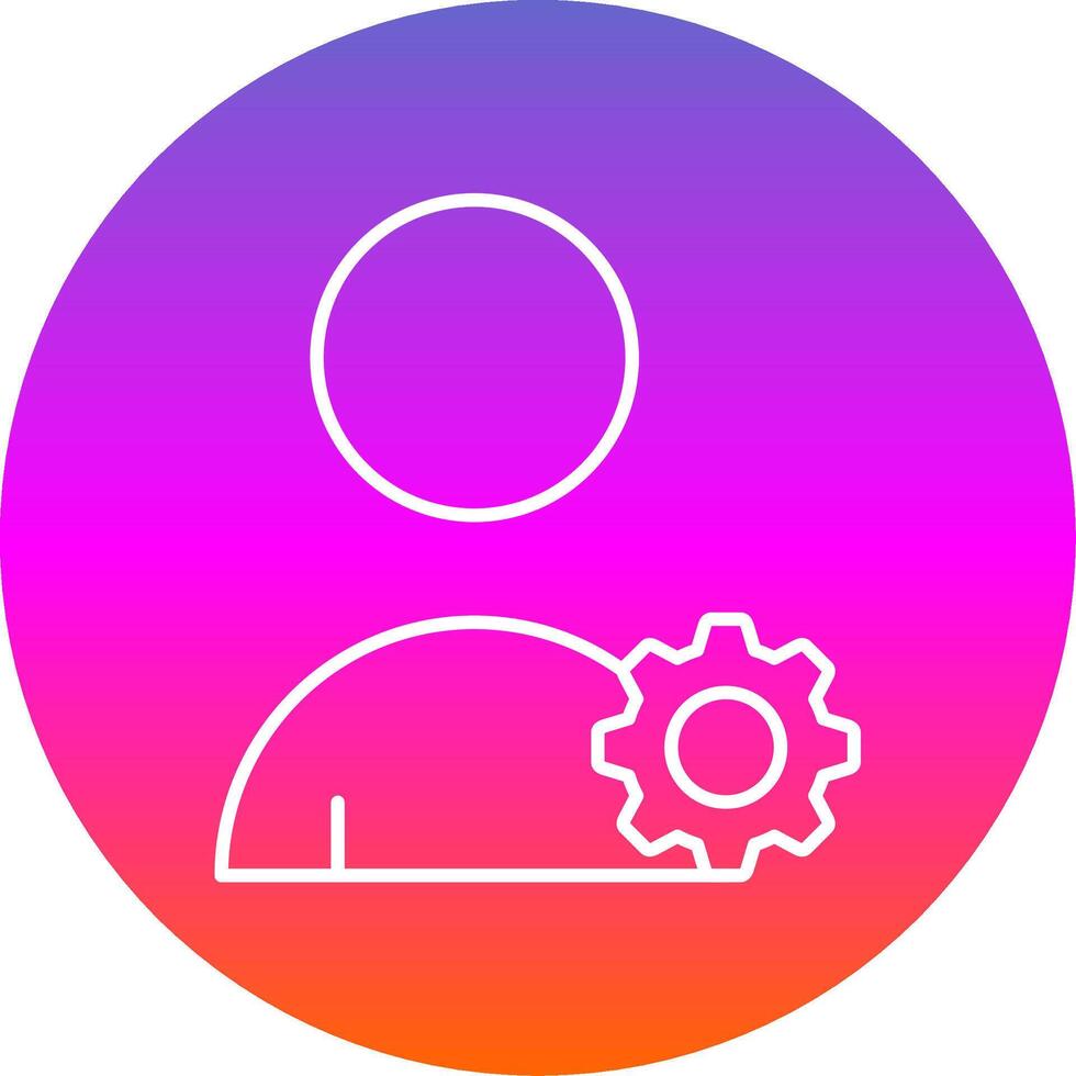 Management Line Gradient Circle Icon vector