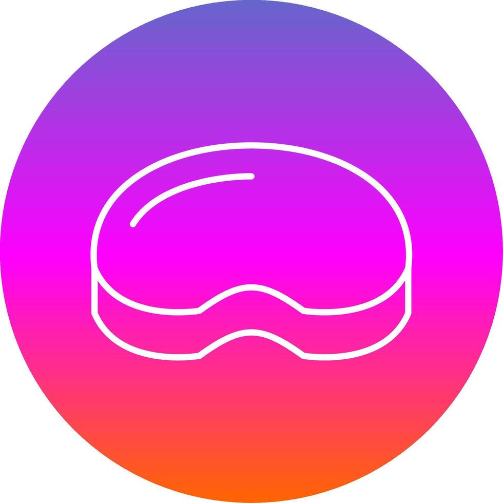 Steak Line Gradient Circle Icon vector