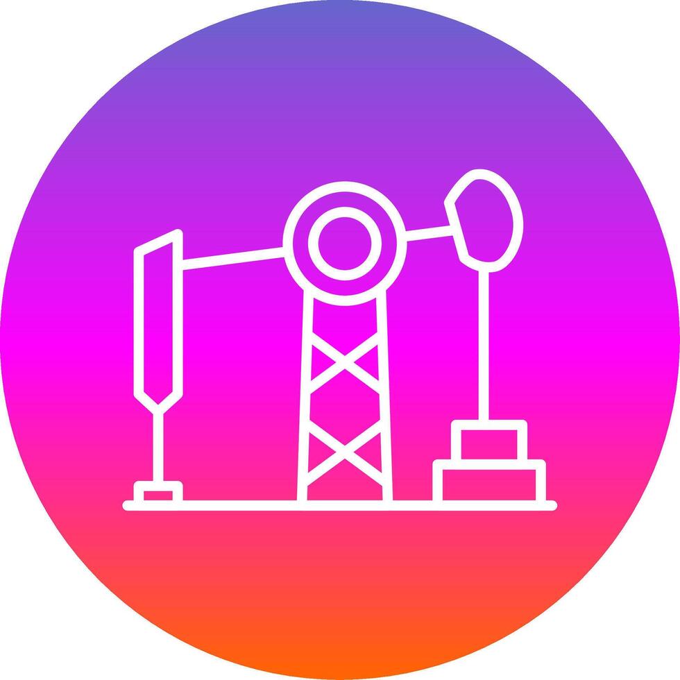 Petroleum Line Gradient Circle Icon vector