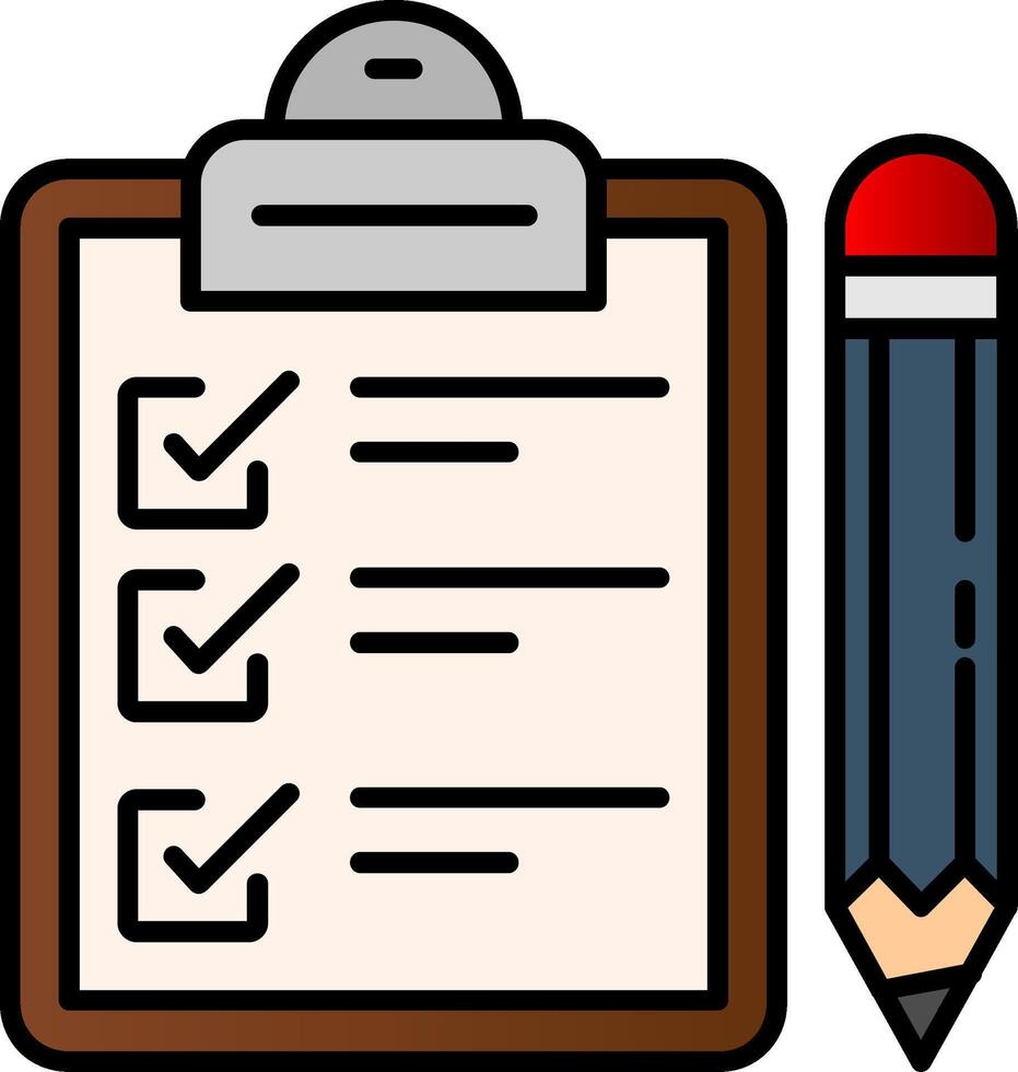Exam Filled Gradient Icon vector