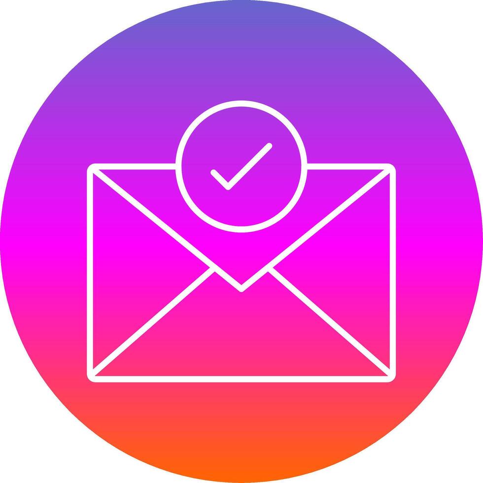 Mail Line Gradient Circle Icon vector