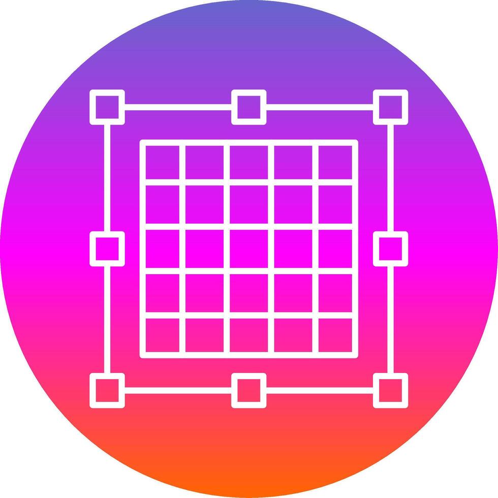 Grid Line Gradient Circle Icon vector