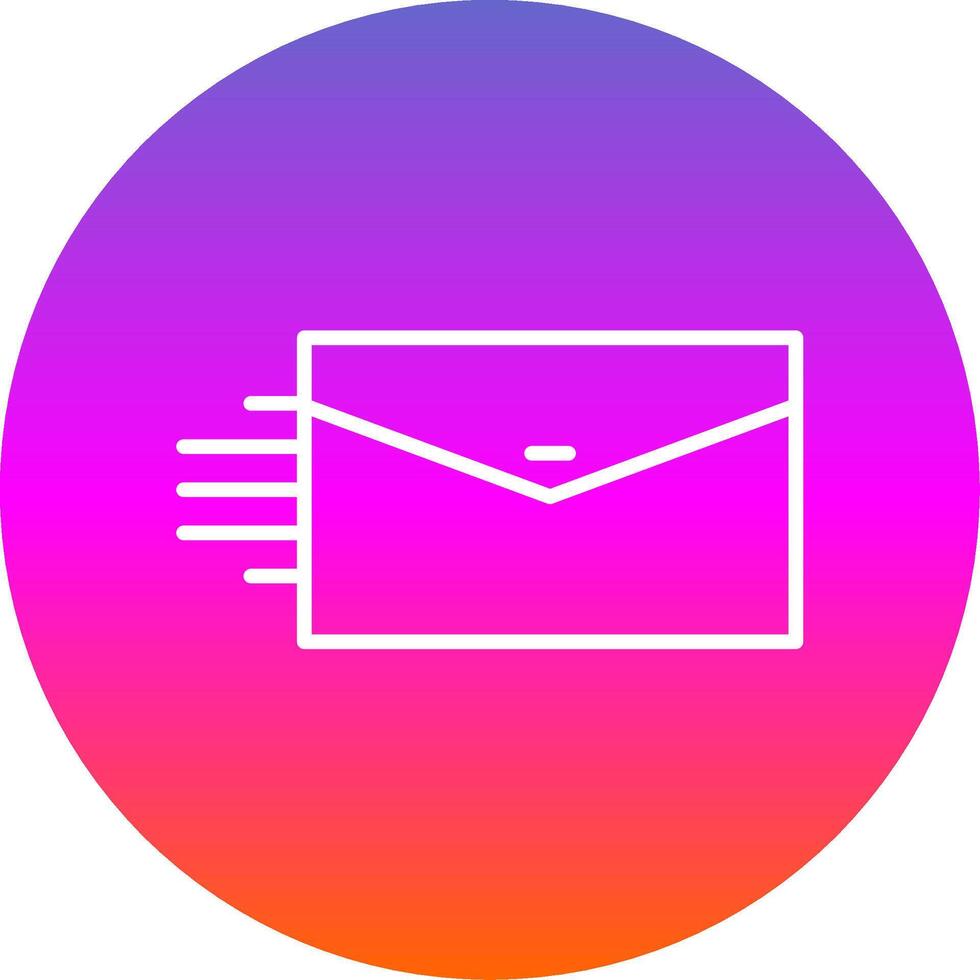 correo línea degradado circulo icono vector