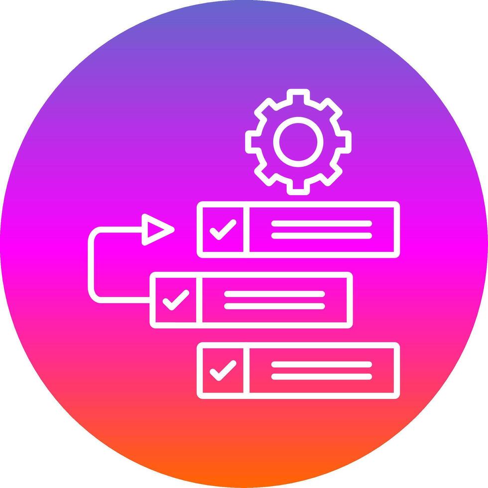 Backlog Line Gradient Circle Icon vector