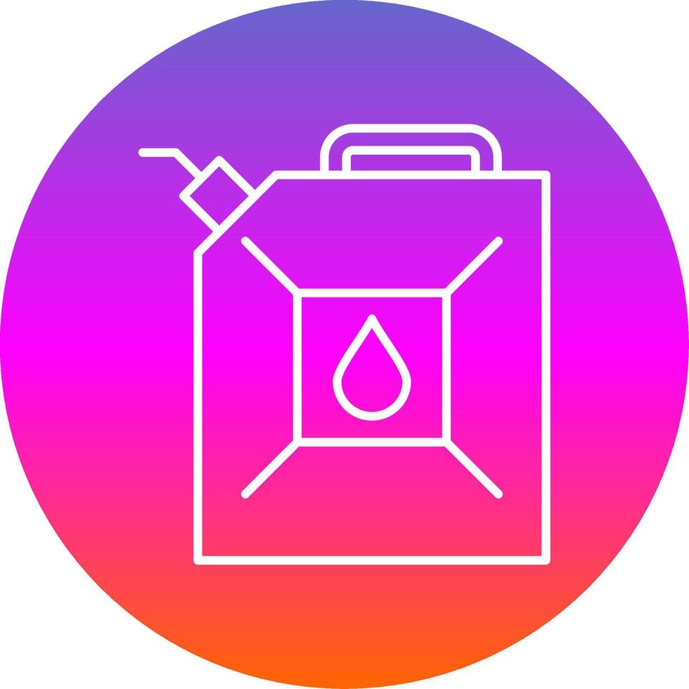 Gas Can Line Gradient Circle Icon vector