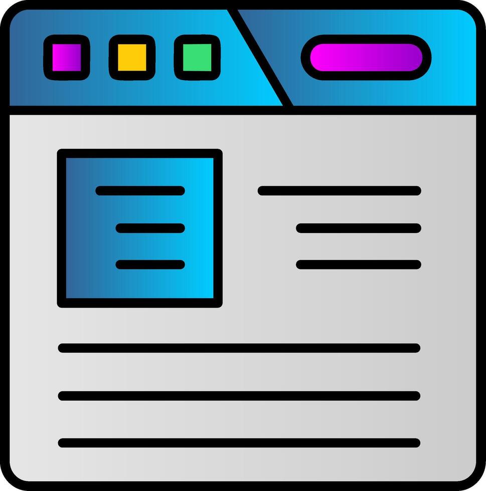 Article Filled Gradient Icon vector