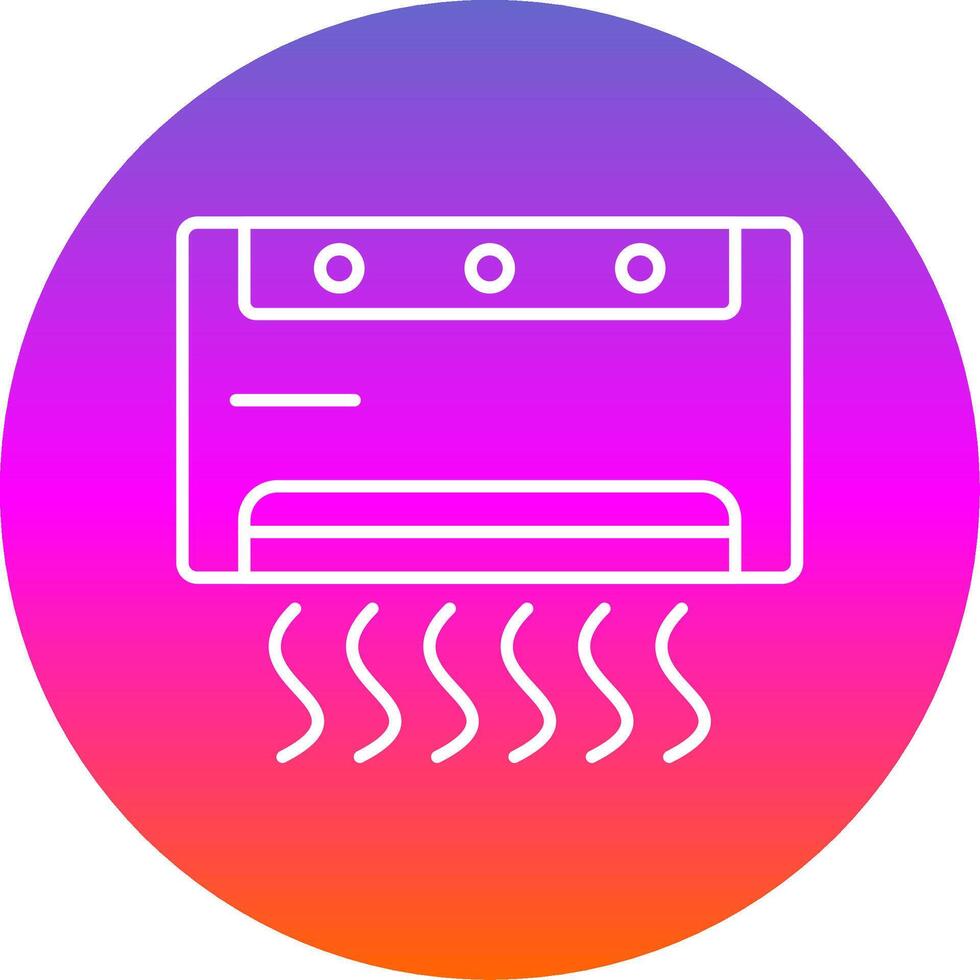 Air Conditioner Line Gradient Circle Icon vector