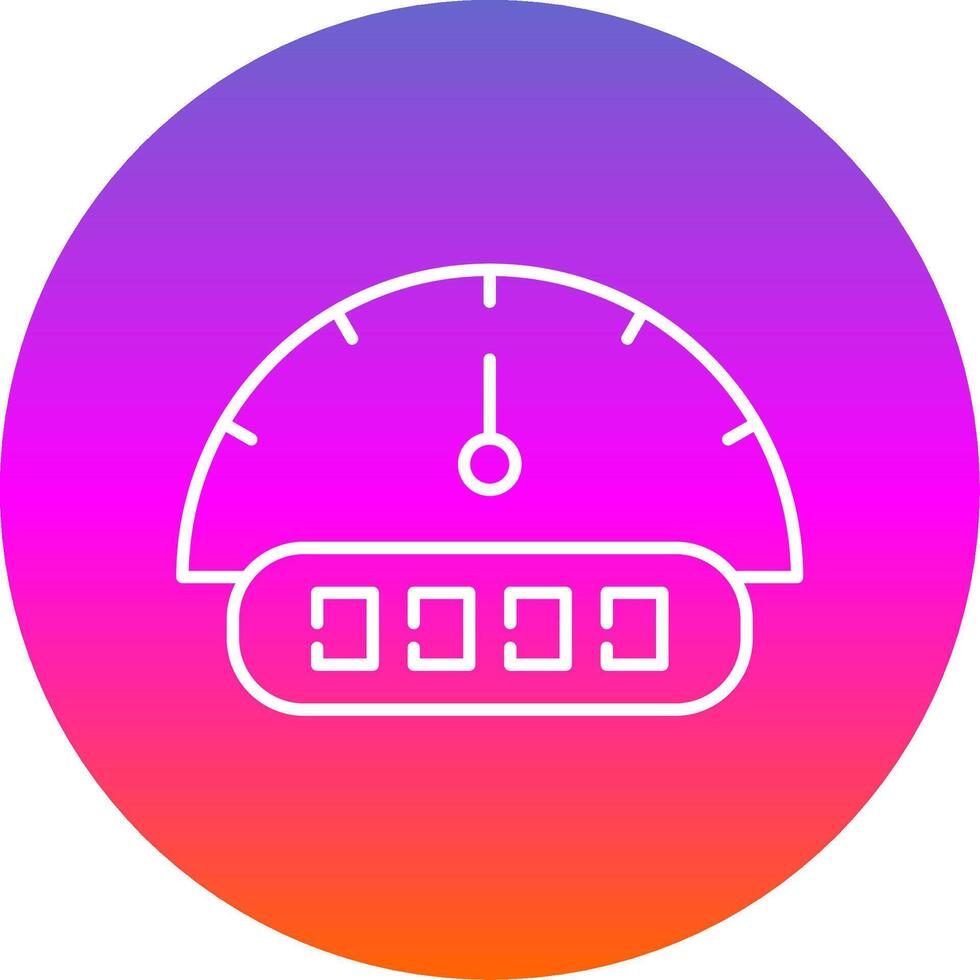 Tachometer Line Gradient Circle Icon vector