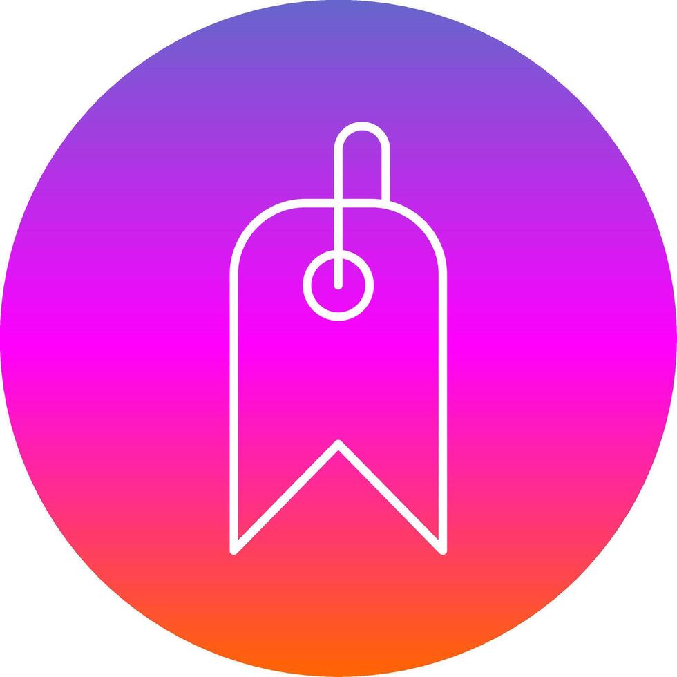 Tag Line Gradient Circle Icon vector