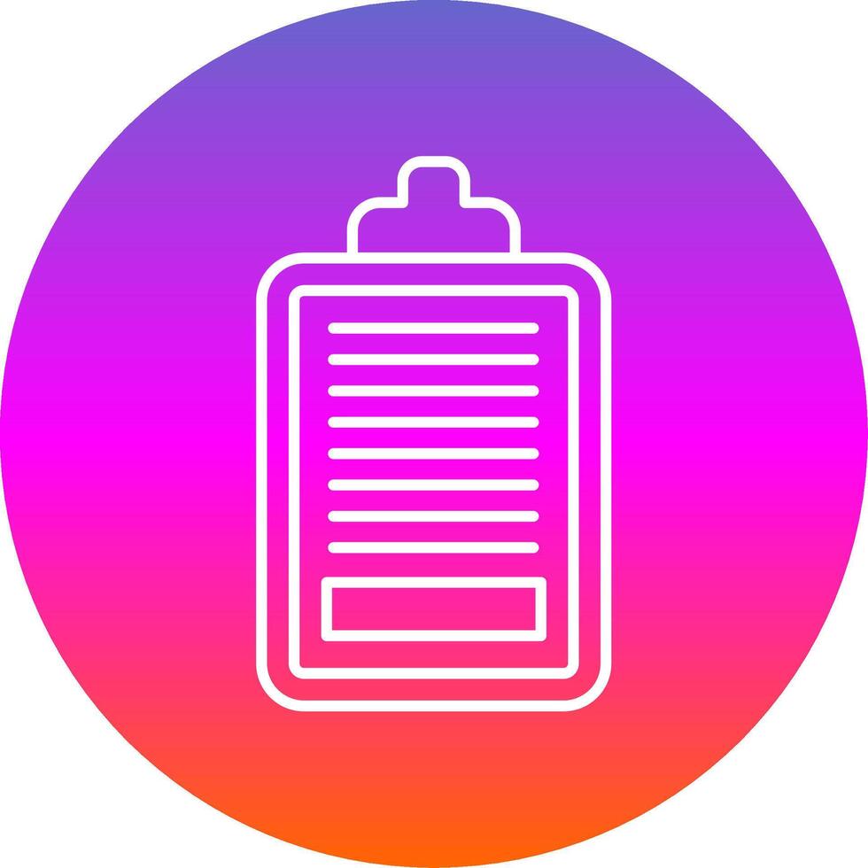Task Line Gradient Circle Icon vector