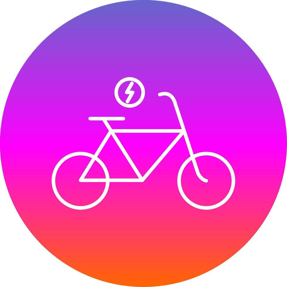 Electric Bicycle Line Gradient Circle Icon vector