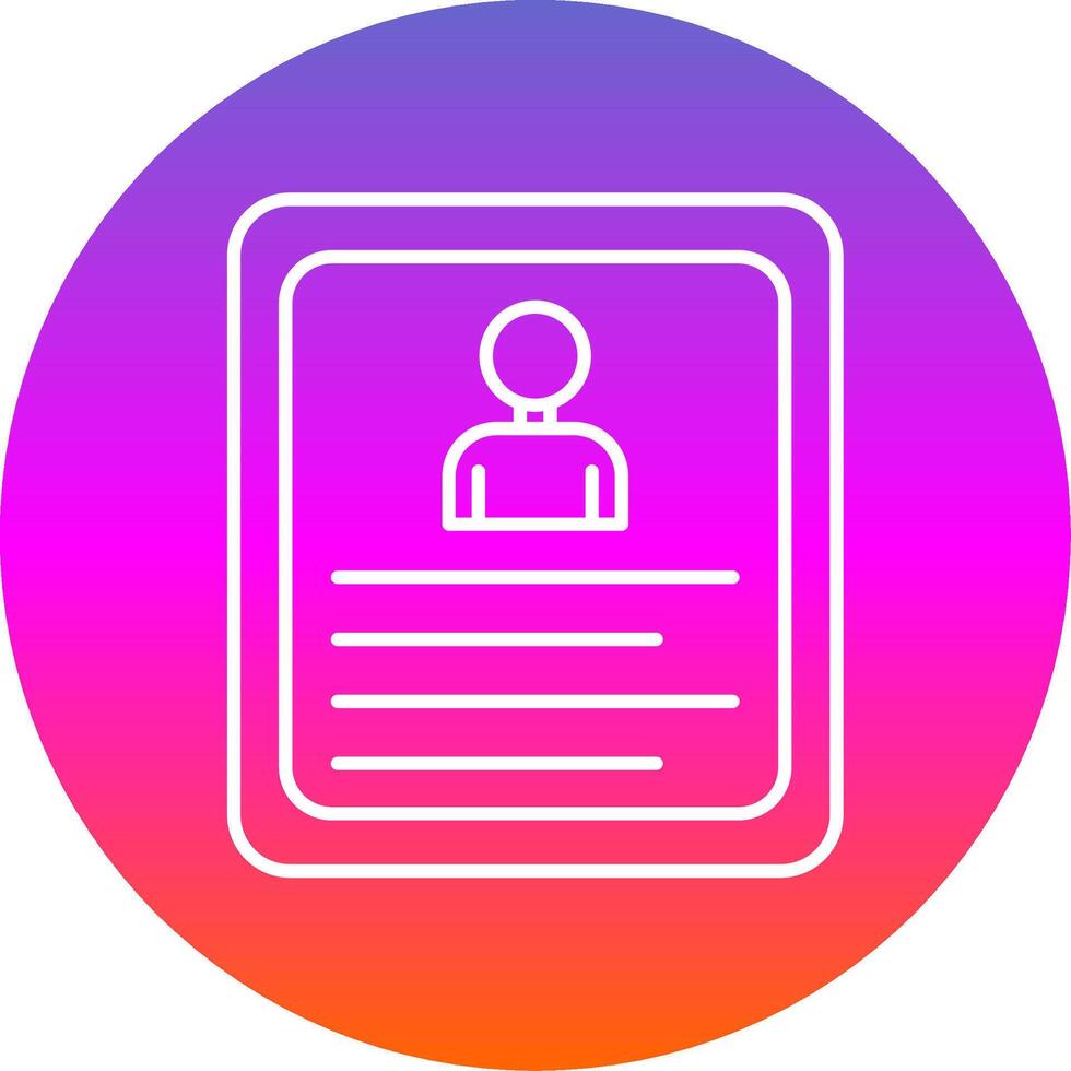 Curriculum Vitae Line Gradient Circle Icon vector