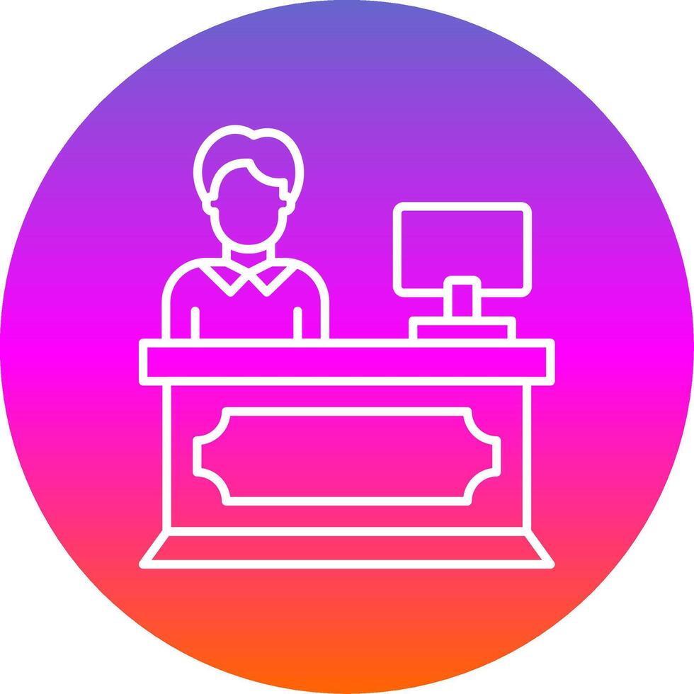 Reception Line Gradient Circle Icon vector