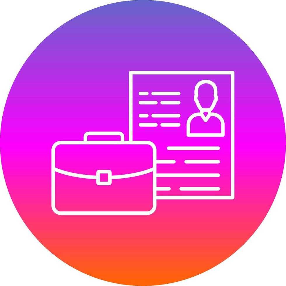 Suitcase Line Gradient Circle Icon vector