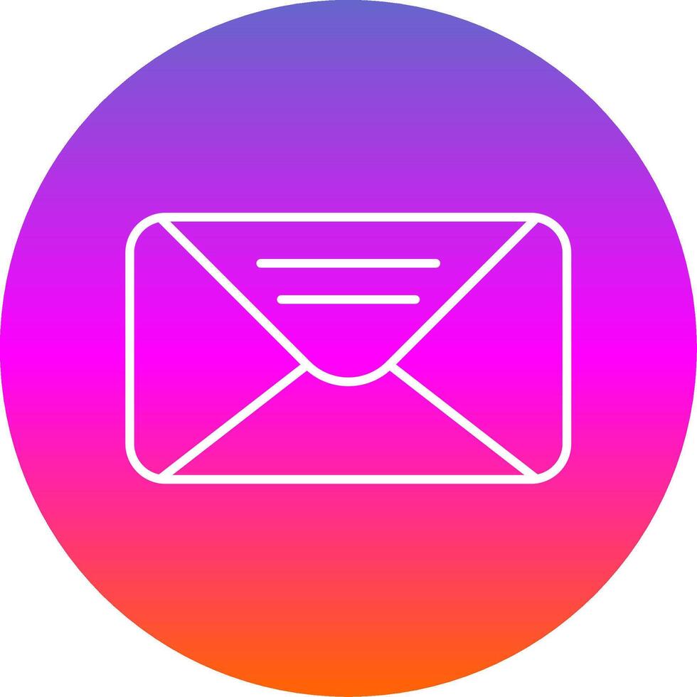 Mail Line Gradient Circle Icon vector