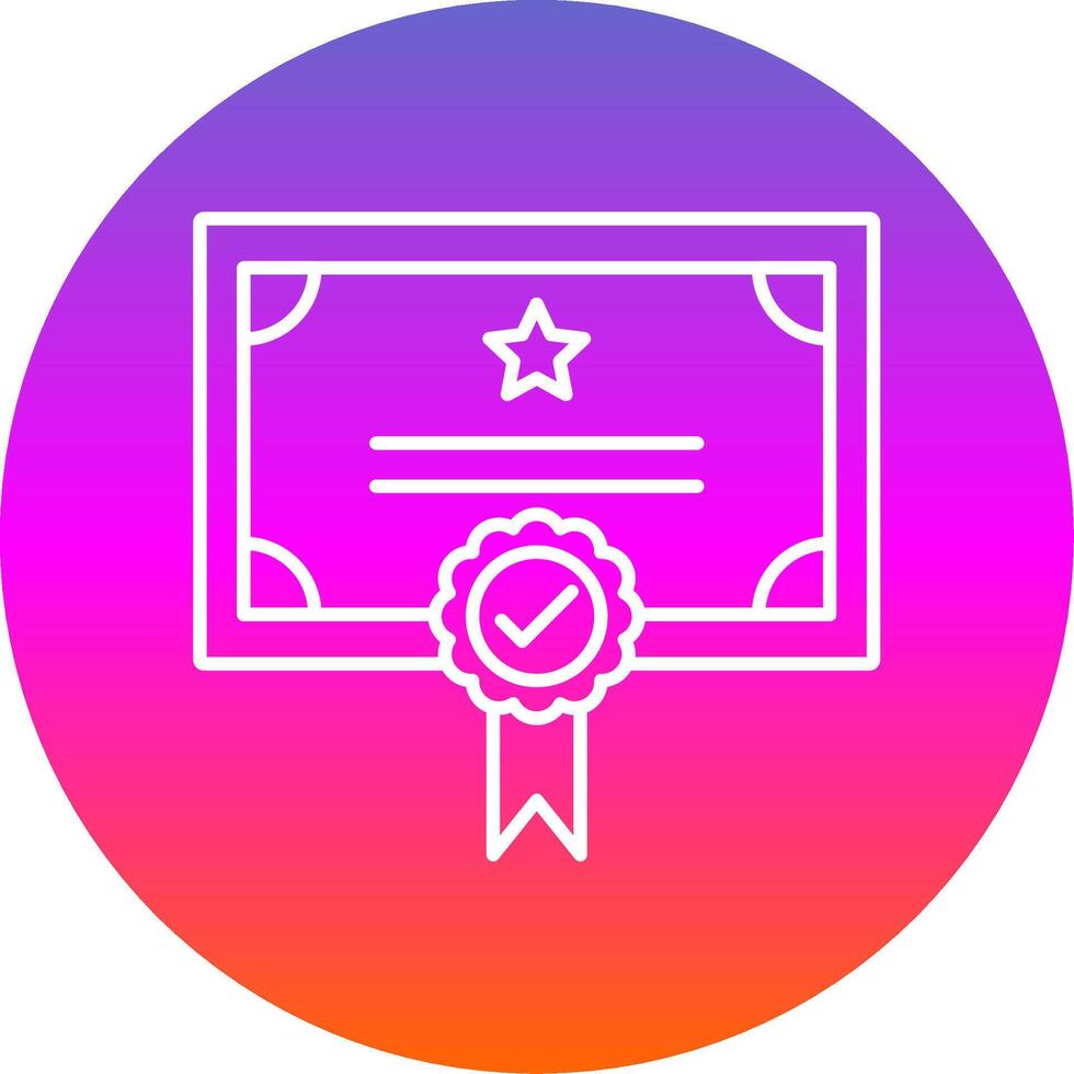 Qualify Line Gradient Circle Icon vector
