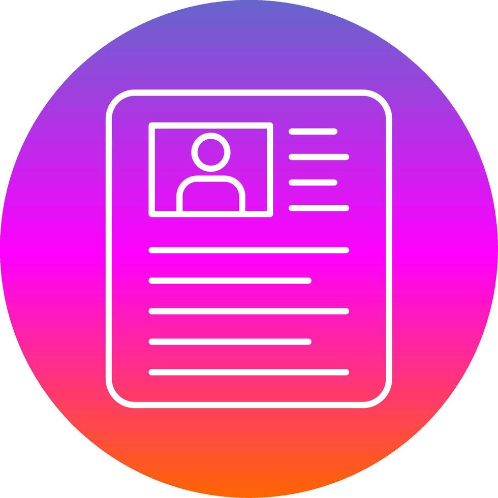 Portfolio Line Gradient Circle Icon vector