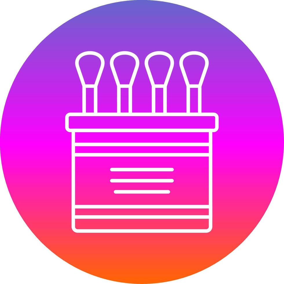 Cotton Swab Line Gradient Circle Icon vector