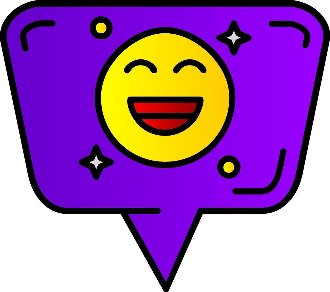 emoji lleno degradado icono vector