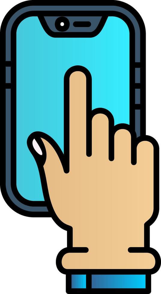 Touch Device Filled Gradient Icon vector