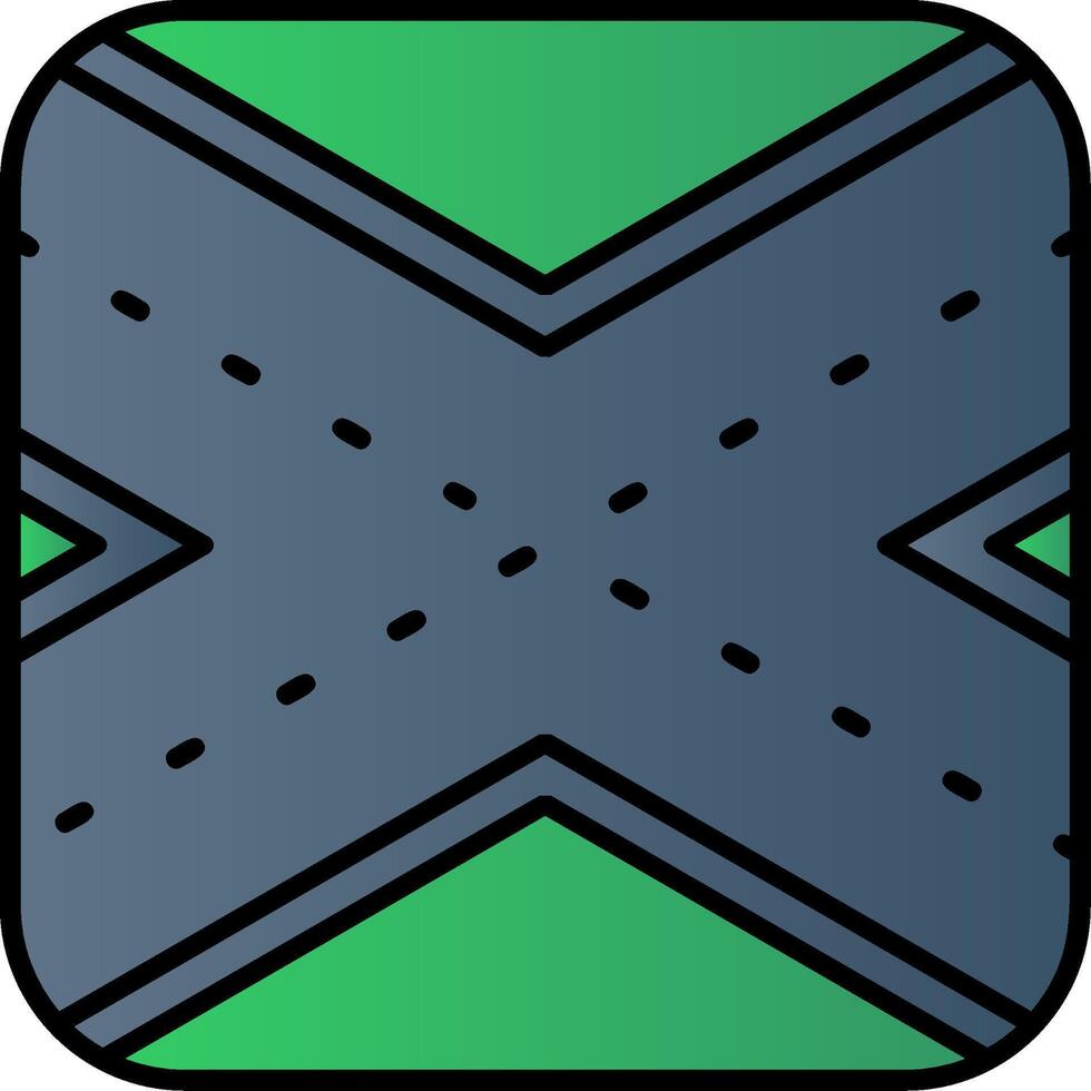 Runway Filled Gradient Icon vector