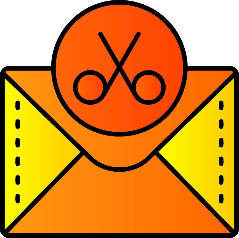 Scissor Filled Gradient Icon vector