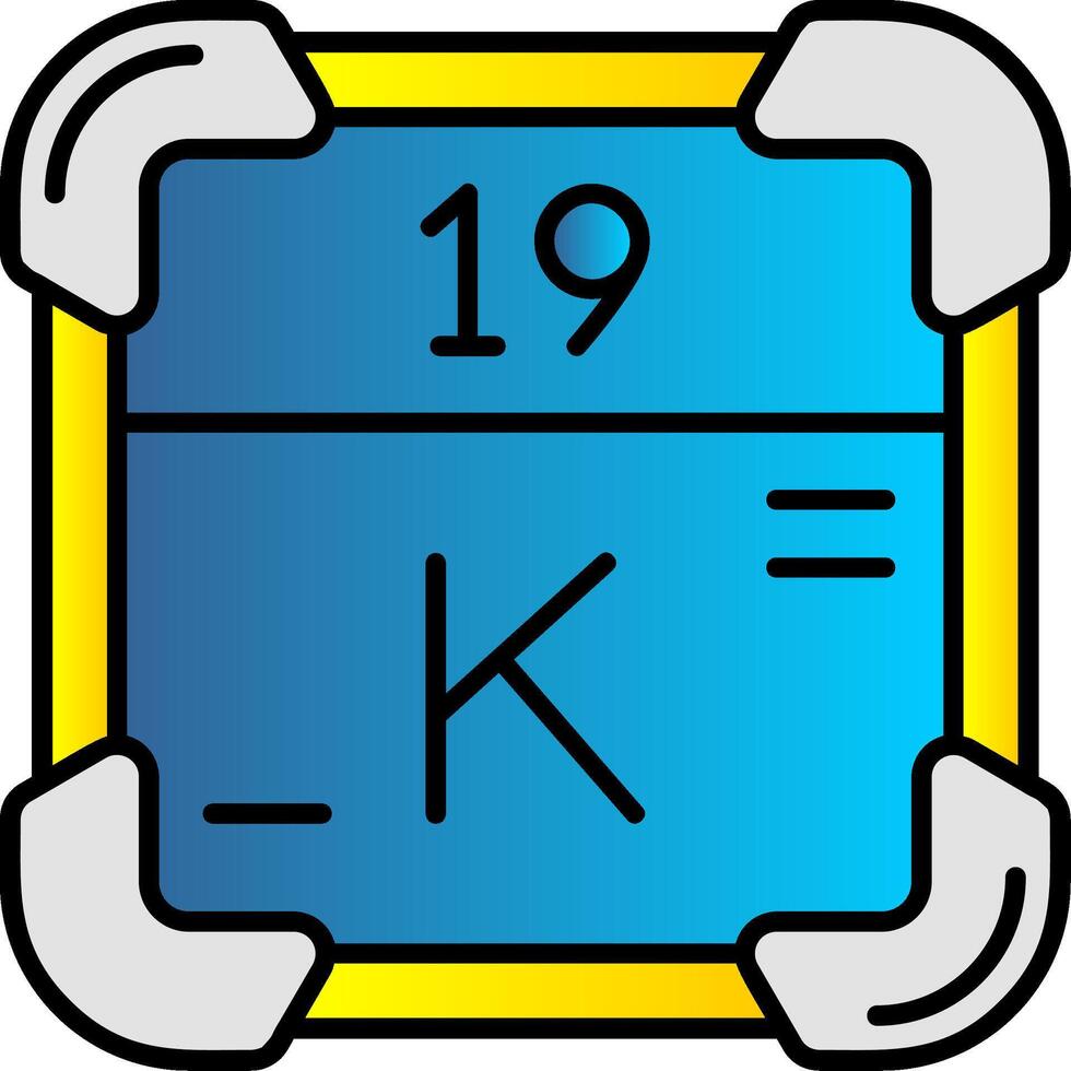 Potassium Filled Gradient Icon vector
