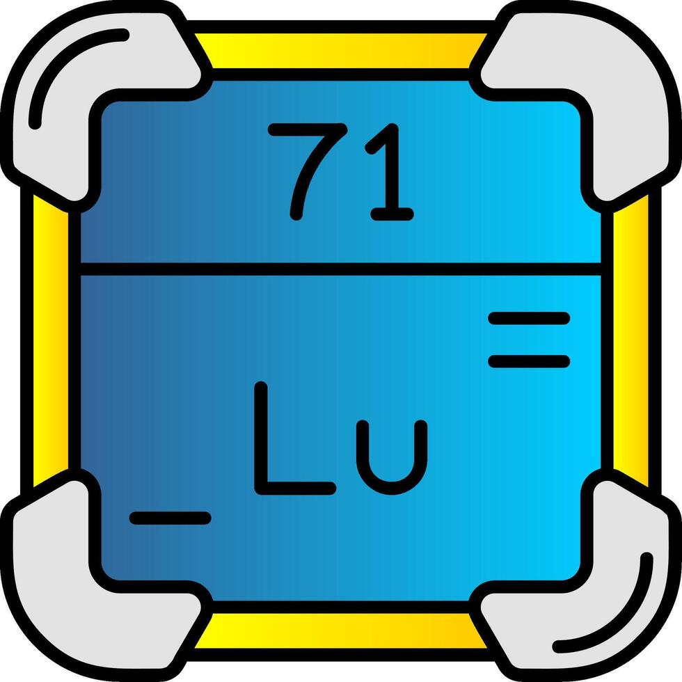 Lutetium Filled Gradient Icon vector