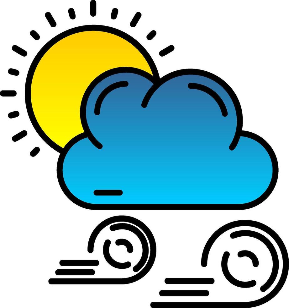 Weather Filled Gradient Icon vector