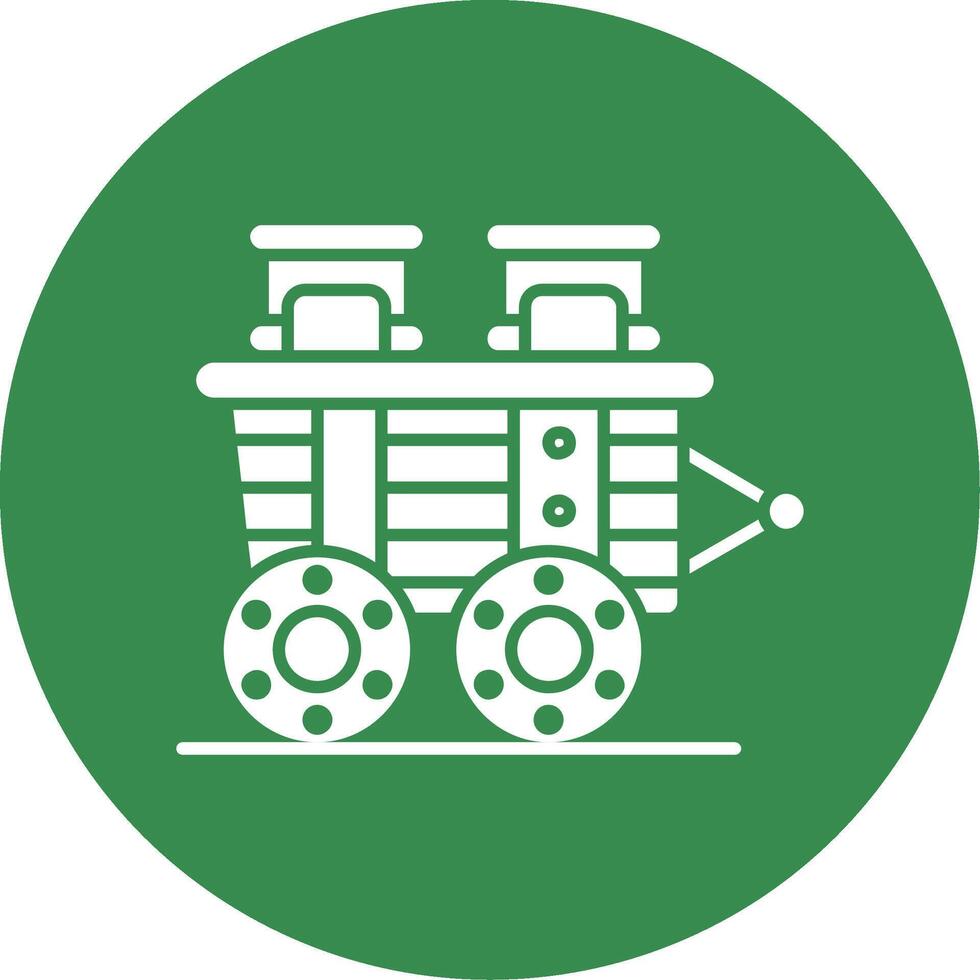 Cart Glyph Circle Multicolor Icon vector