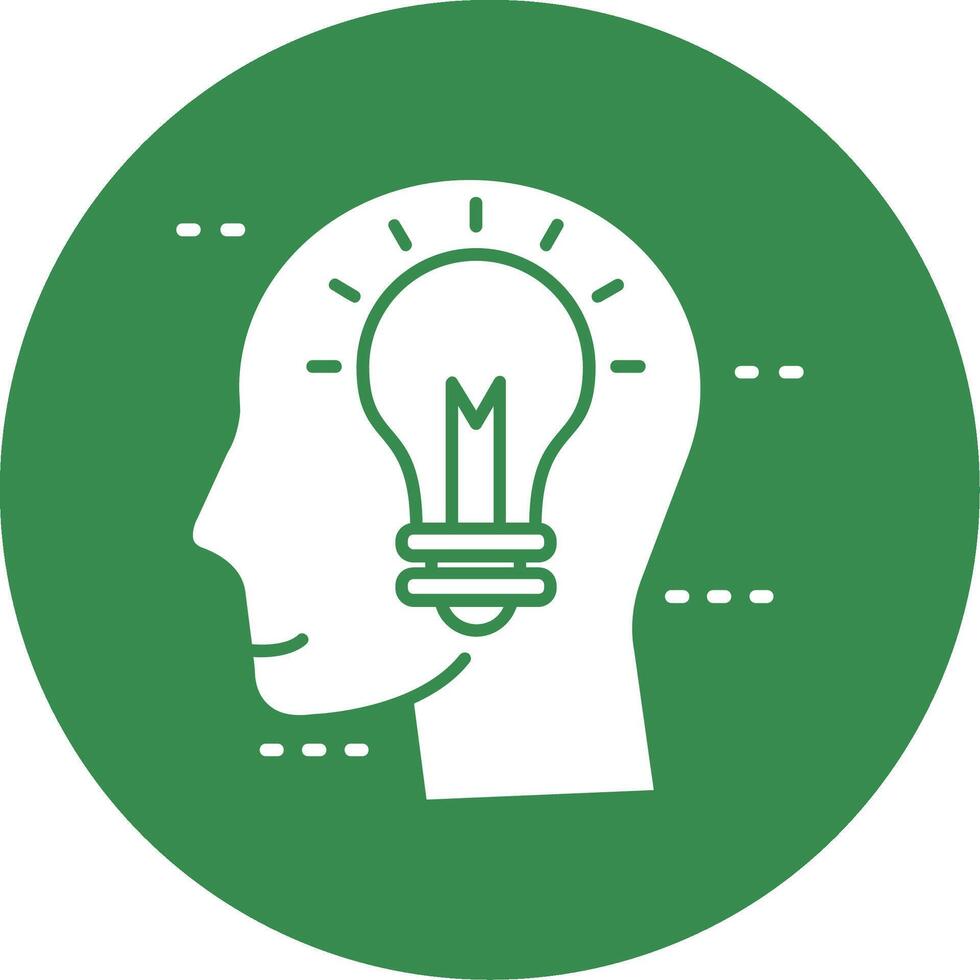 Idea Glyph Circle Multicolor Icon vector
