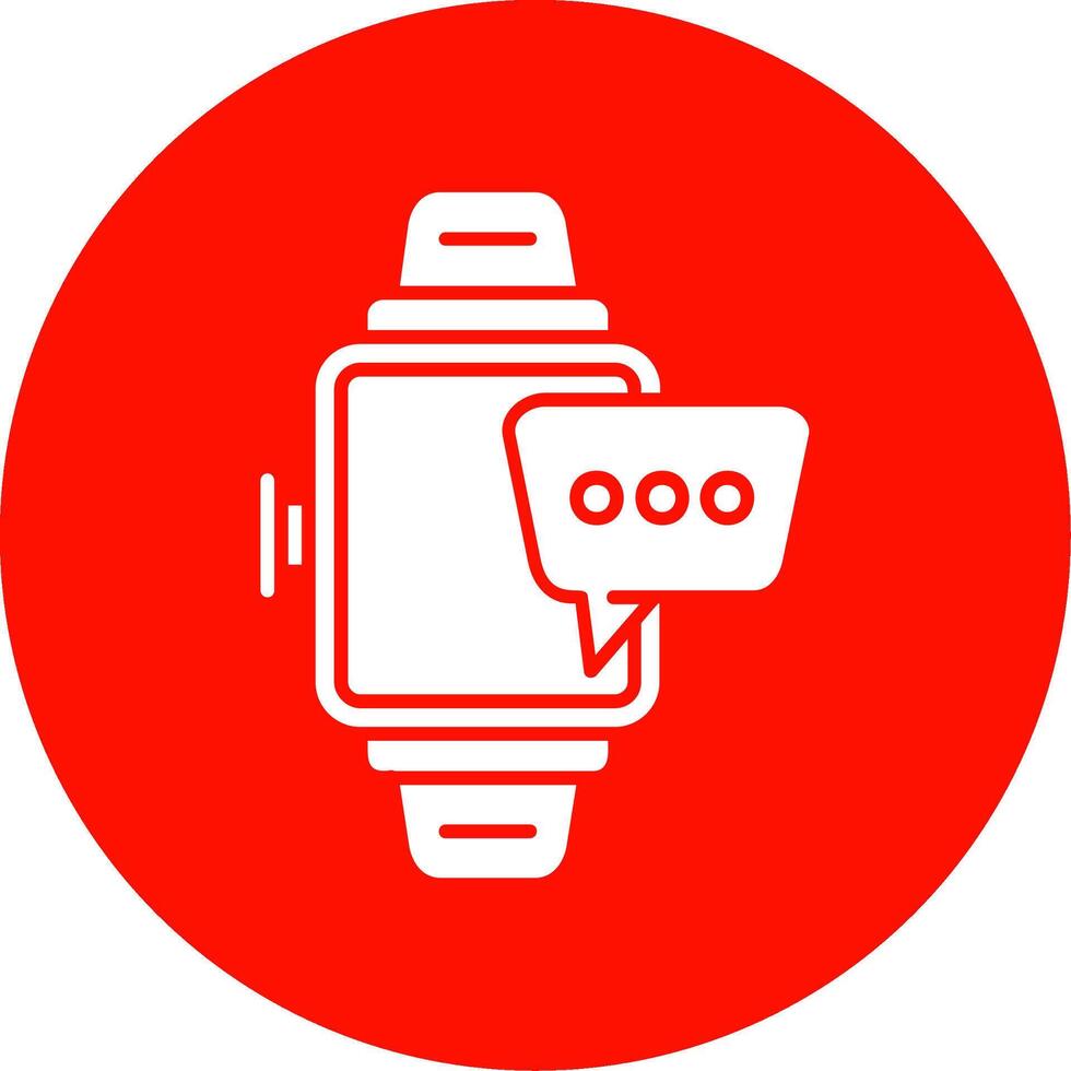 Smartwatch Glyph Circle Multicolor Icon vector