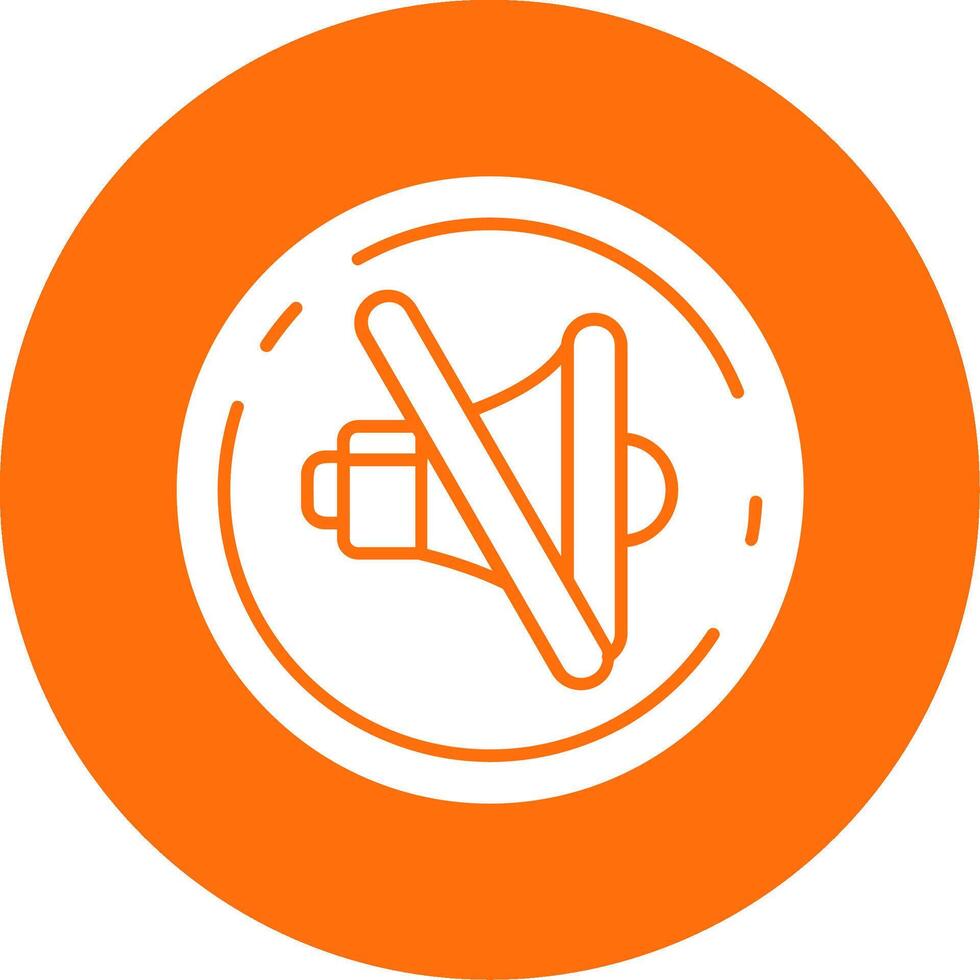 Mute Glyph Circle Multicolor Icon vector