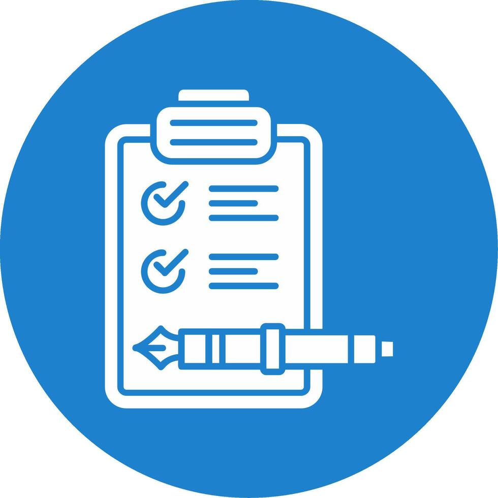 Check list Glyph Circle Multicolor Icon vector