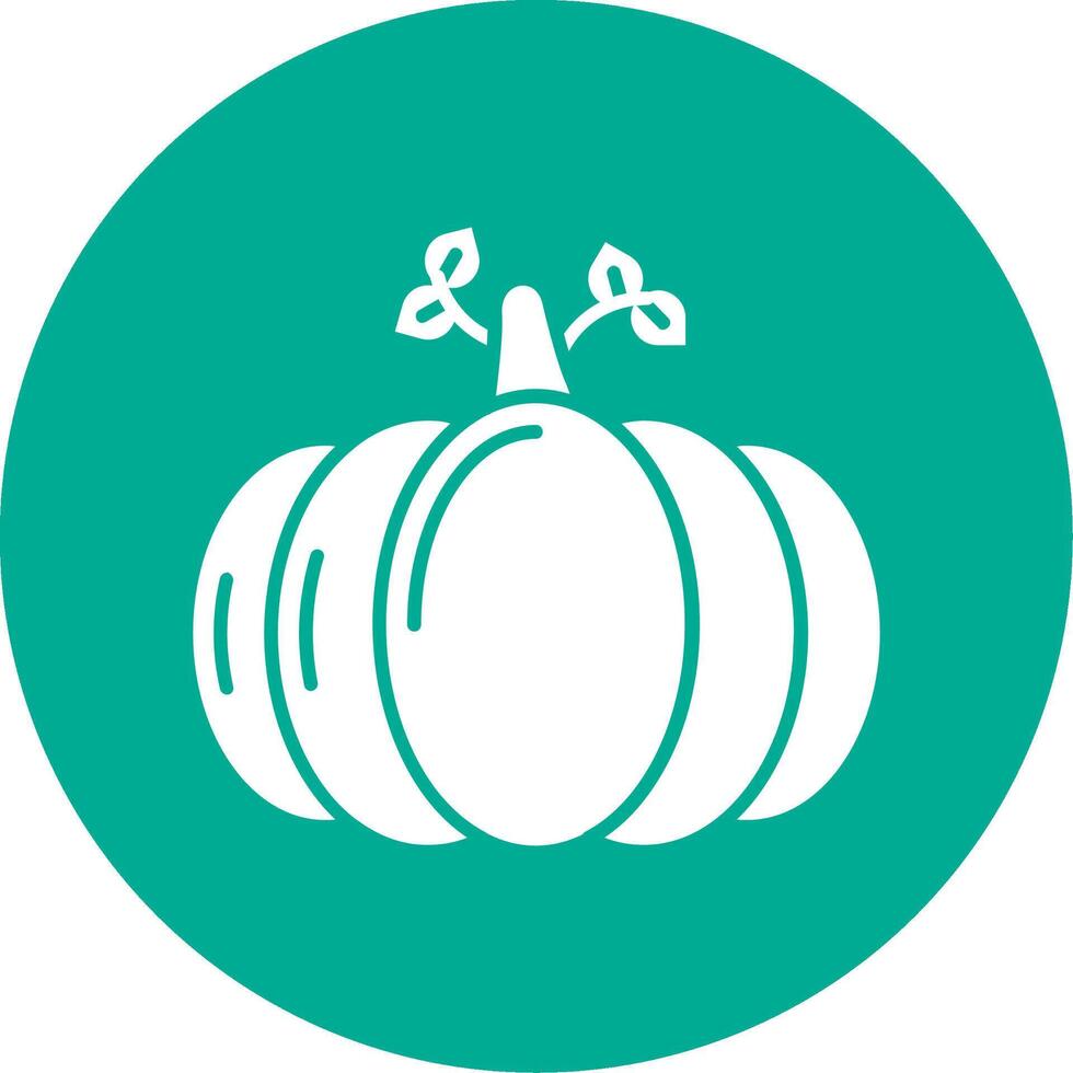 Pumpkin Glyph Circle Multicolor Icon vector