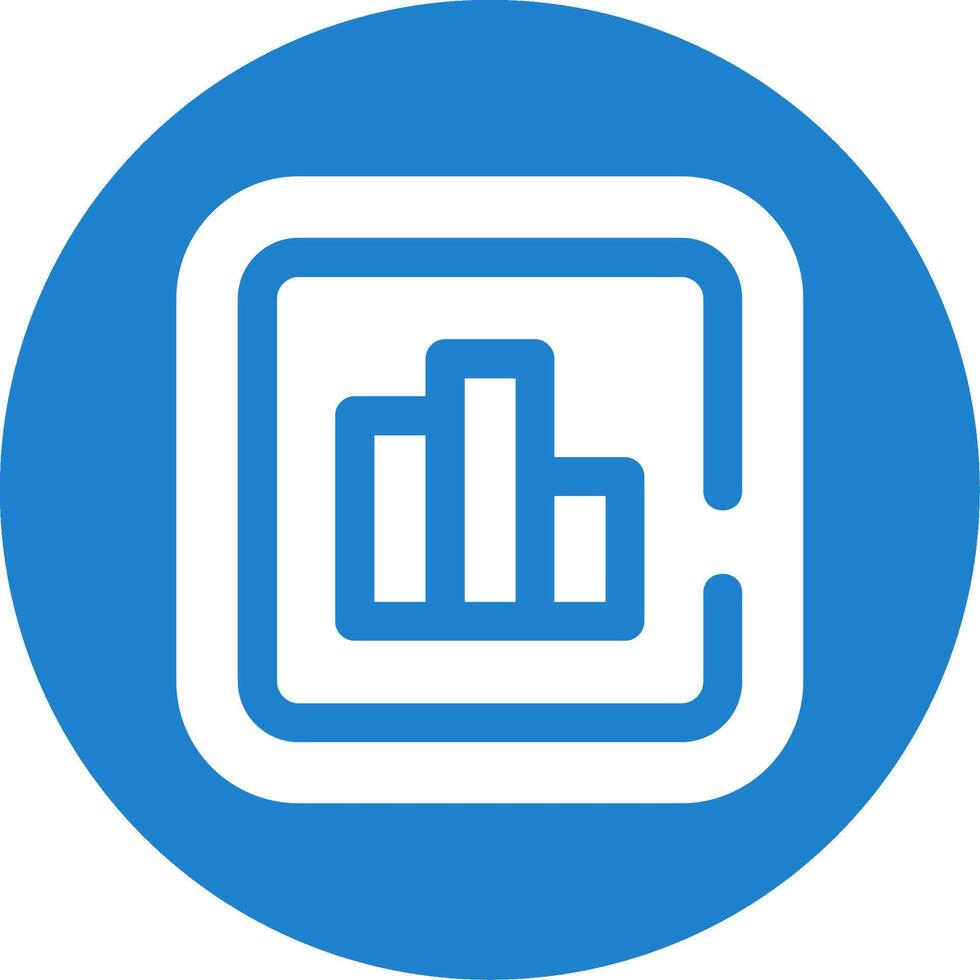 Statistics Glyph Circle Multicolor Icon vector