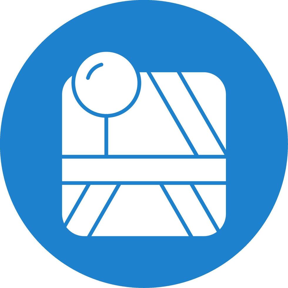 Pin Glyph Circle Multicolor Icon vector