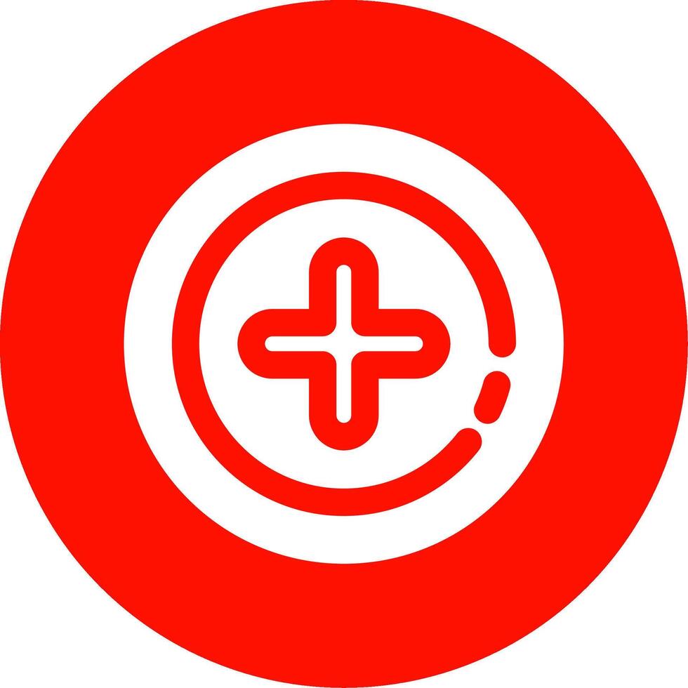 Add 2 Glyph Circle Multicolor Icon vector