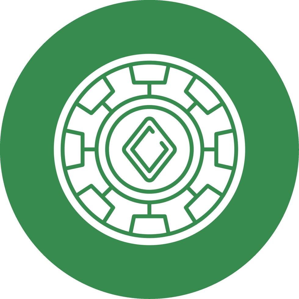 Chip Glyph Circle Multicolor Icon vector