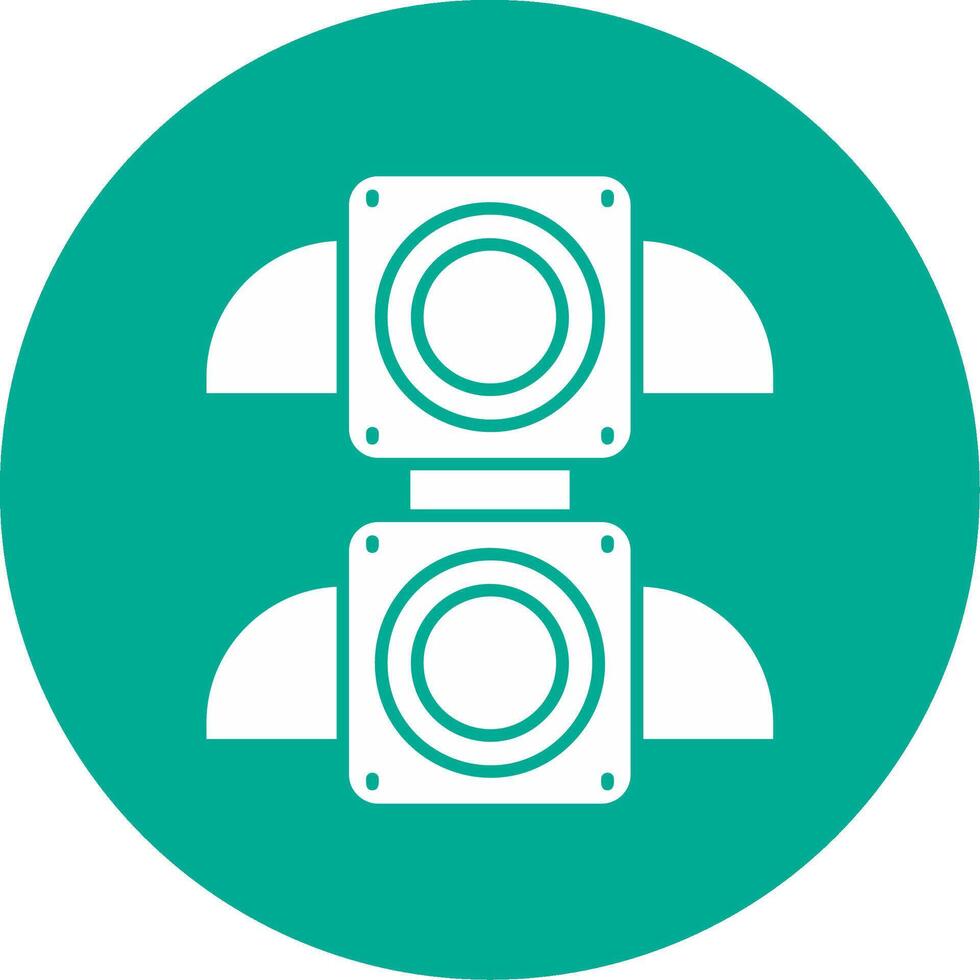 Traffic light Glyph Circle Multicolor Icon vector