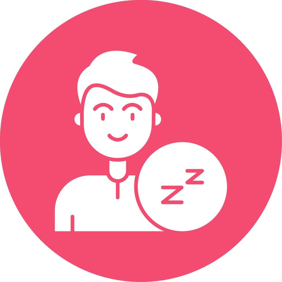 Sleep Glyph Circle Multicolor Icon vector