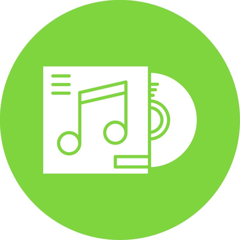 Cd cover Glyph Circle Multicolor Icon vector