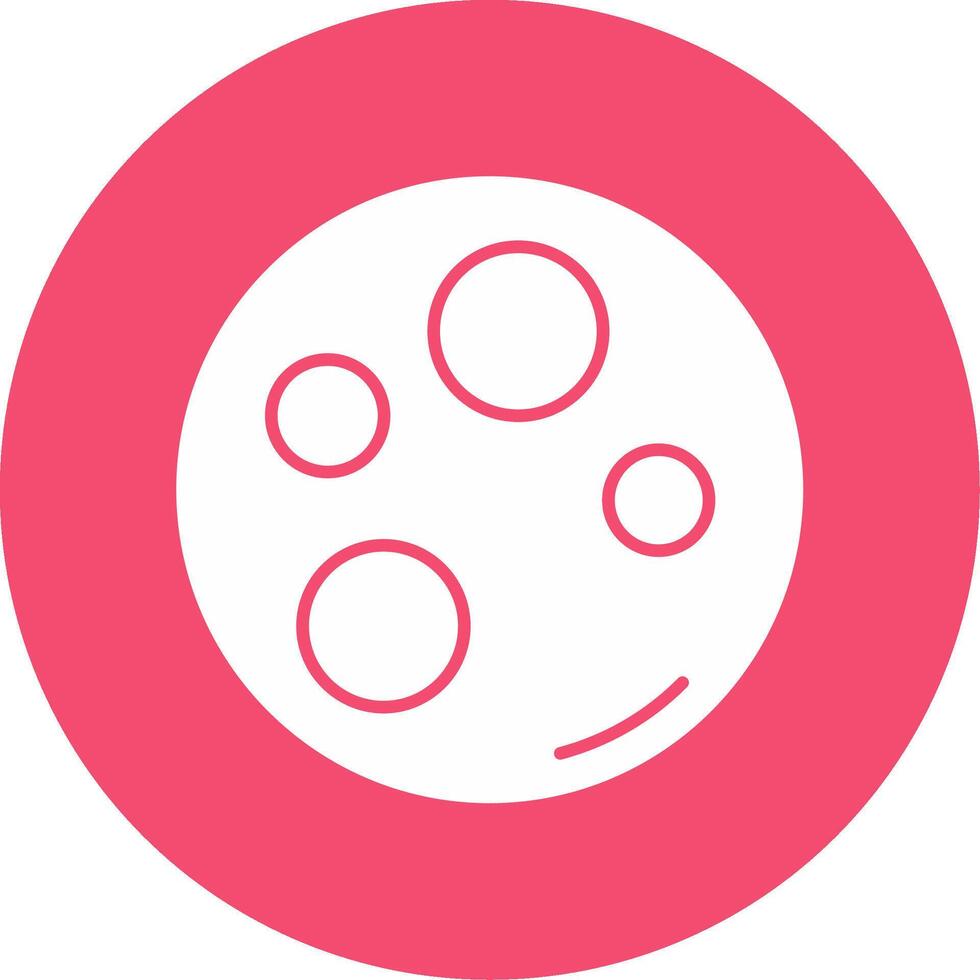 Moon Glyph Circle Multicolor Icon vector