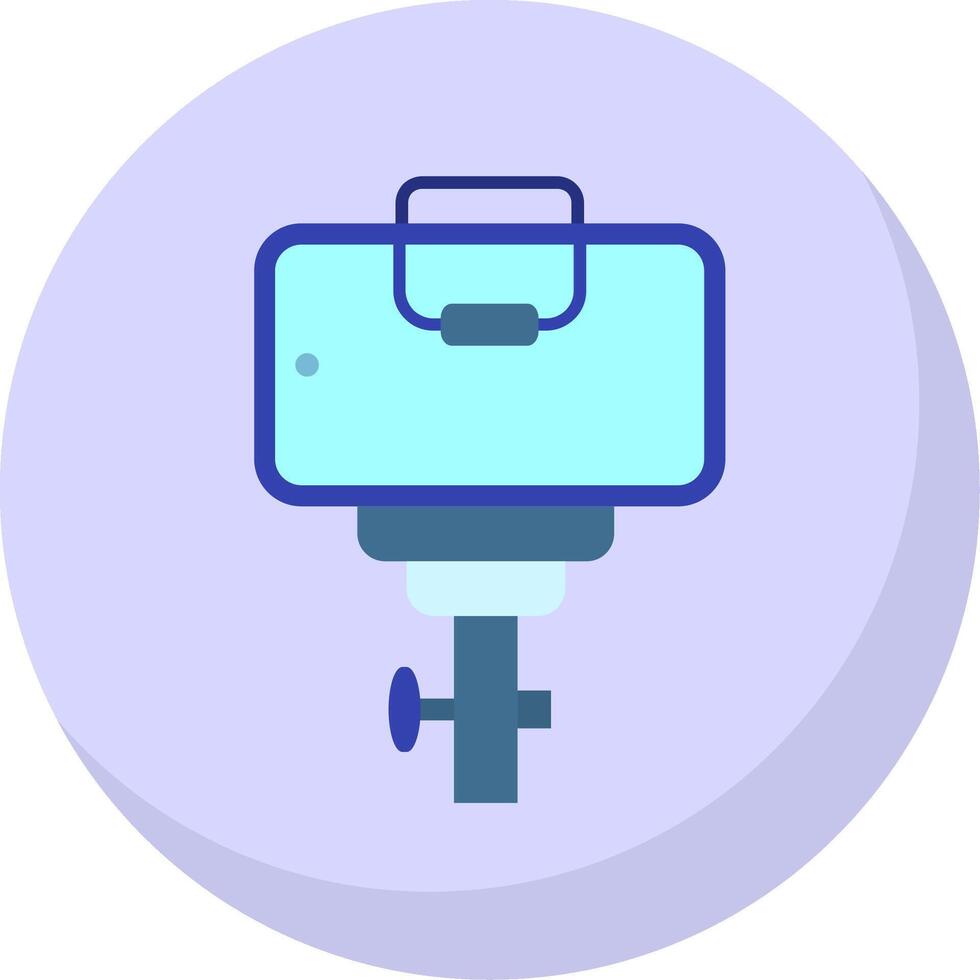 Selfie Glyph Flat Bubble Icon vector