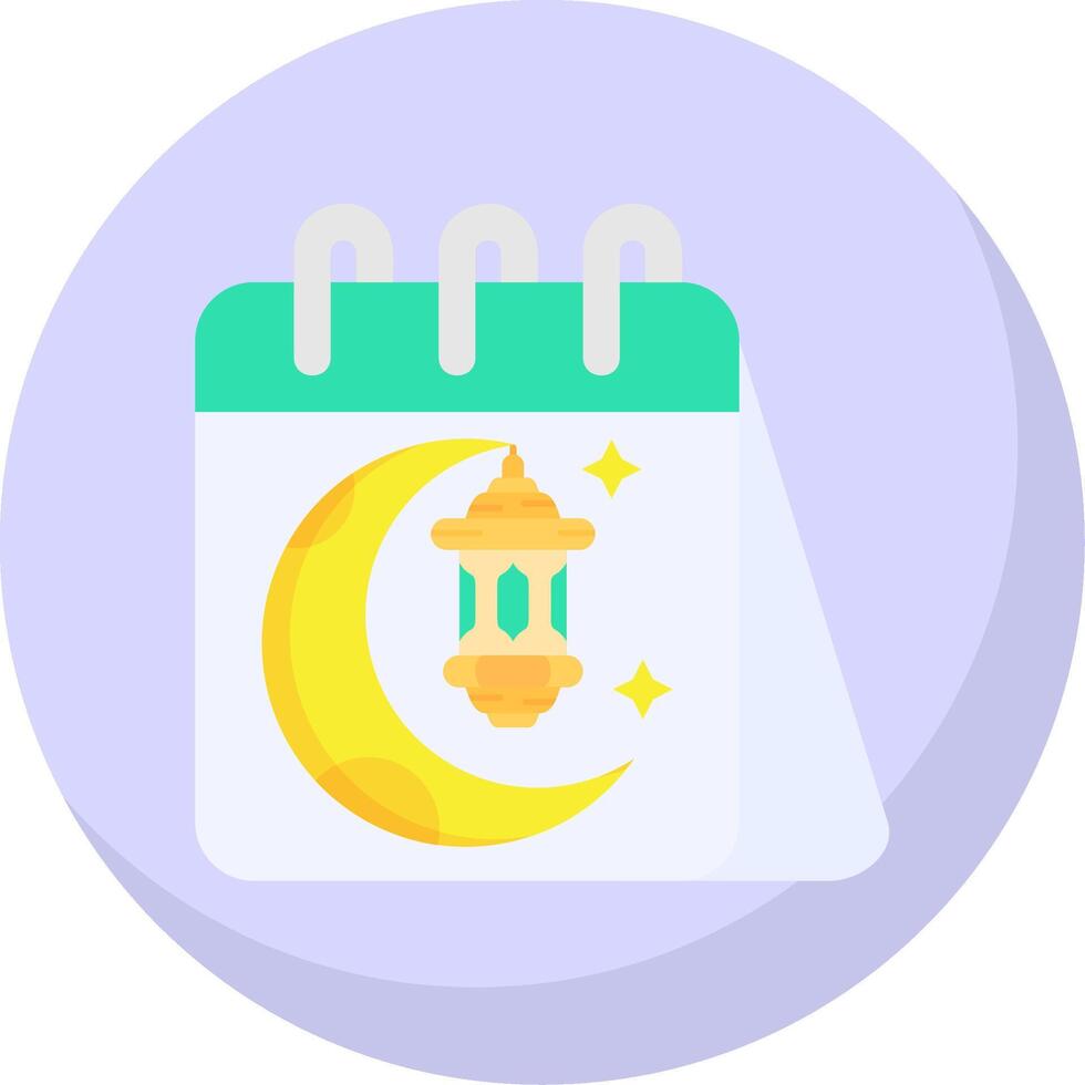 Calendar Glyph Flat Bubble Icon vector